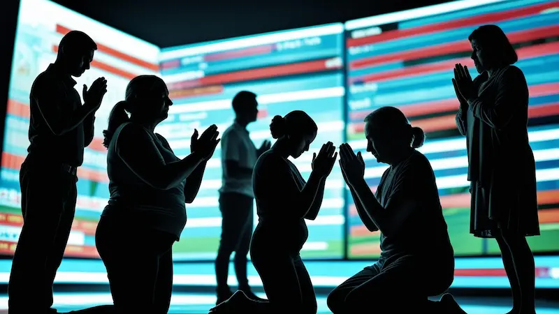 Believers praying as world events unfold.