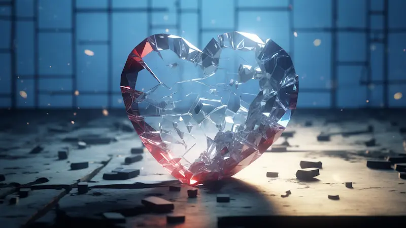 A symbolic heart being mended with light, representing emotional healing through scripture.