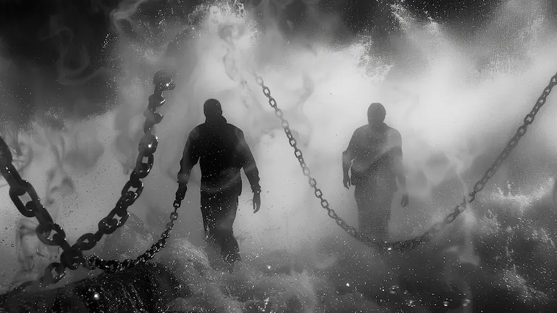 A dream of men in chains — darkness before meeting Jesus