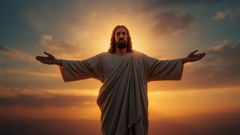 Symbolic representation of Jesus Christ as the greatest example of giving
