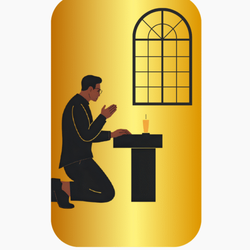 Official logo of Altar of Prayers—featuring a white flame symbol within a gold circle, representing the fire of the Holy Spirit. This emblem stands for revival, intercession, and spiritual awakening.