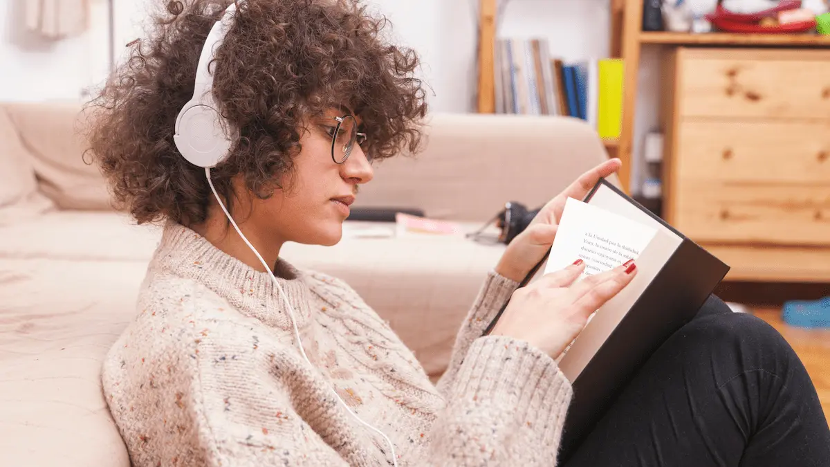 Busy believer listening to the Holy Spirit with peaceful posture