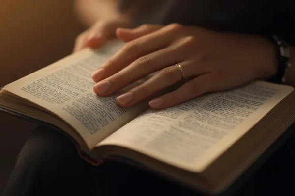 A person's hands holding an open bible, symbolizing how scripture can transform your life.