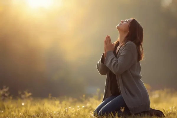 Person praying while fasting for spiritual breakthrough