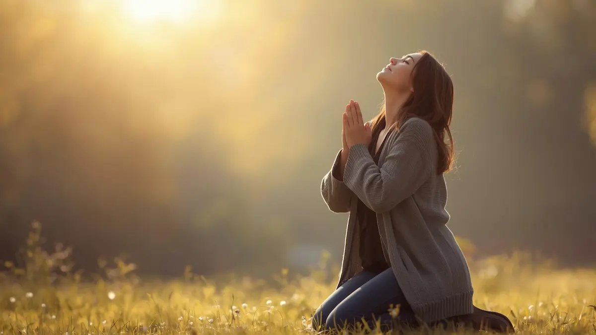 Person praying while fasting for spiritual breakthrough
