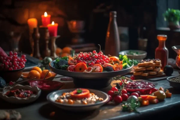 Bowls of food representing types of fasting