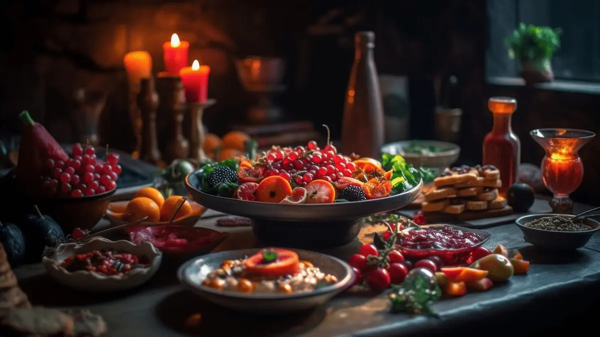 Bowls of food representing types of fasting