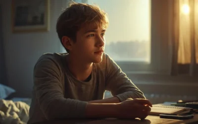 Teenager contemplating quietly in their room, representing common prayer struggles for teens