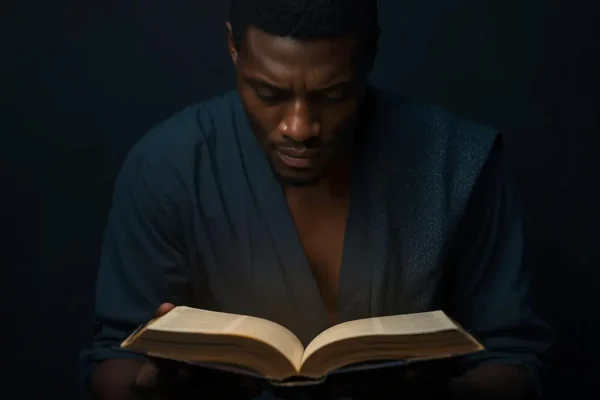 Christian studying the Bible for strong biblical foundation