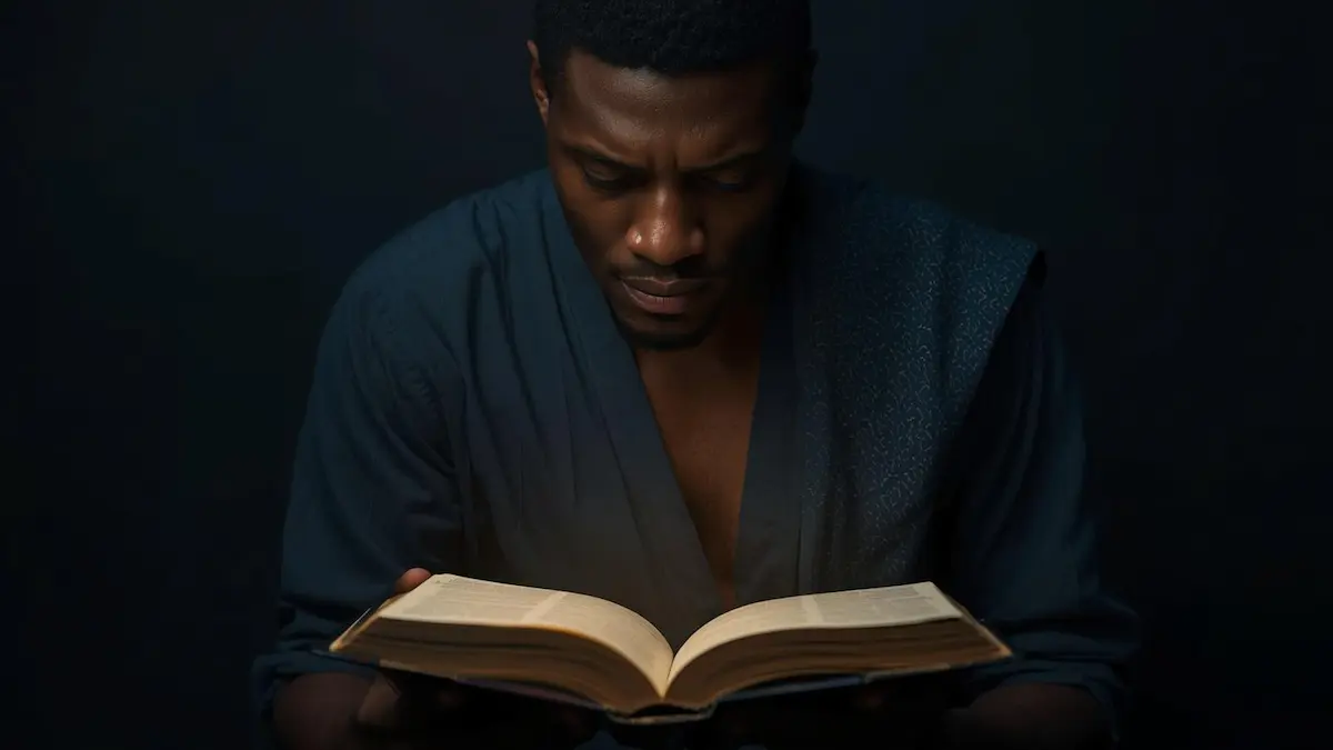 Christian studying the Bible for strong biblical foundation